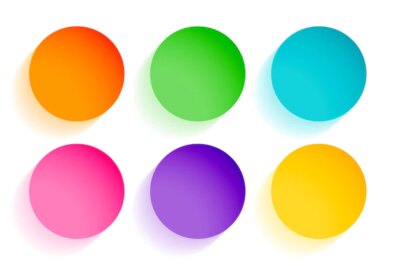 Free Vector | Beautiful colorful circles set of six
