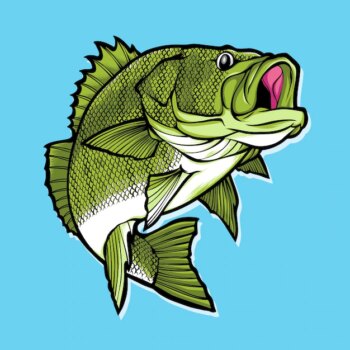 Free Vector | Big bass fish