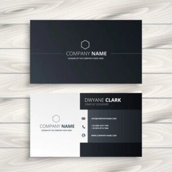 Free Vector | Black and white business card