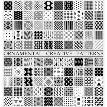 Free Vector | Black and white creative patterns