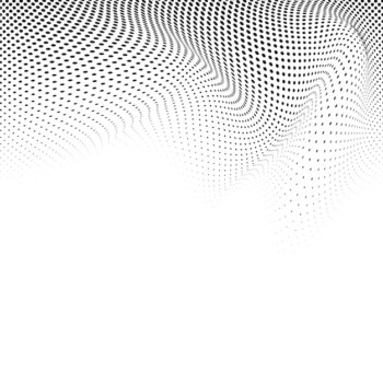 Free Vector | Black and white wavy halftone background vector