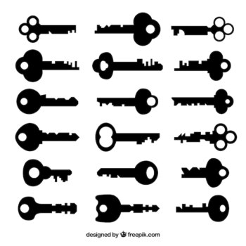 Free Vector | Black key collection