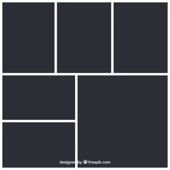Free Vector | Black photo frame collage template