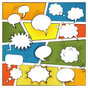 Free Vector | Blank comic speech and sound effects bubbles set
