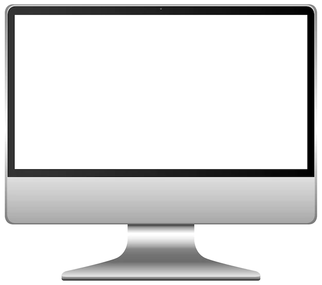 Free Vector | Blank screen computer icon isolated on white background