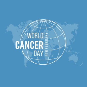Free Vector | Blue background, world cancer day