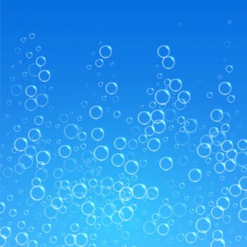 Free Vector | Blue water background with bubbles floating upwards