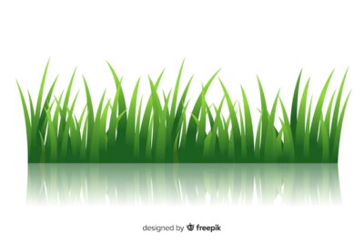 Free Vector | Border of grass realistic style