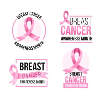 Free Vector | Breast cancer awareness month label template