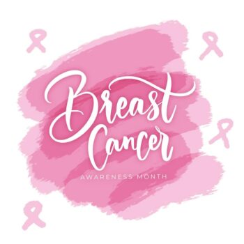 Free Vector | Breast cancer awareness month lettering