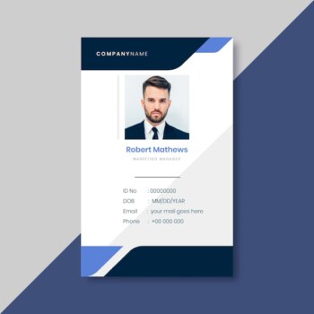 Free Vector | Business id card template with minimalist elements