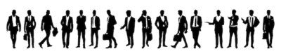 Free Vector | Business man silhouette man silhouette set
