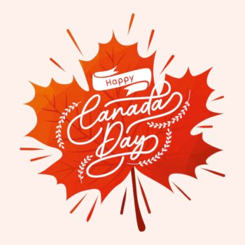 Free Vector | Canada day lettering