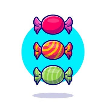 Free Vector | Candy wrapper cartoon icon illustration.