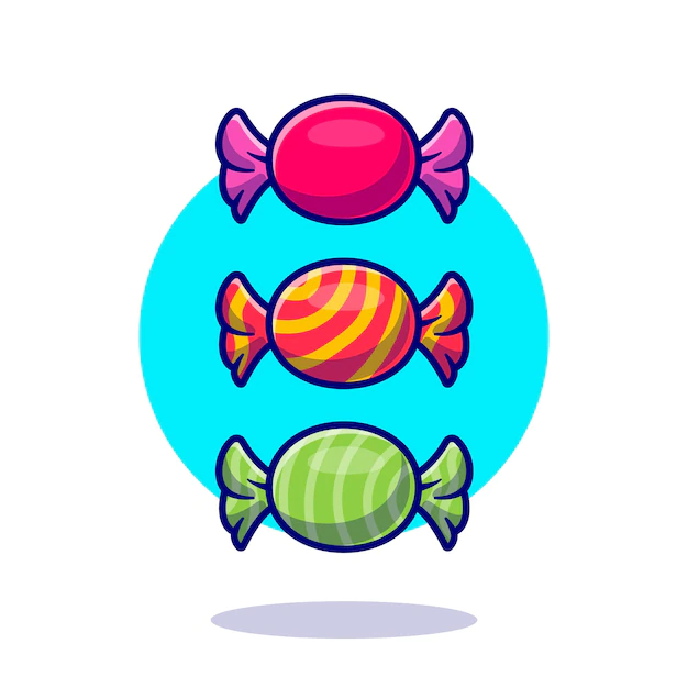 Free Vector | Candy wrapper cartoon icon illustration.