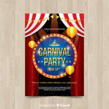 Free Vector | Carnival party flyer template
