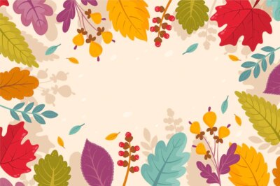 Free Vector | Cartoon autumn leaves background