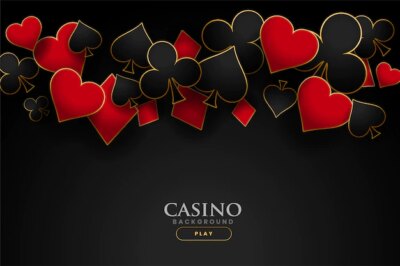 Free Vector | Casino playing card symbols black background