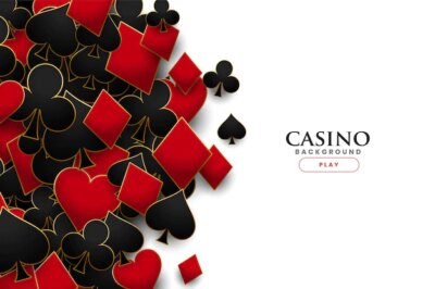 Free Vector | Casino playing cards symbols realistic background