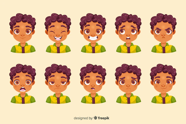 Free Vector | Character showing emotions