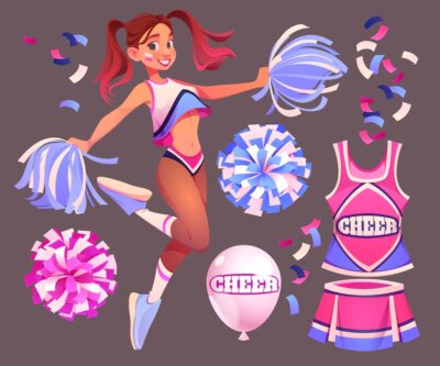 Free Vector | Cheerleading collection design template