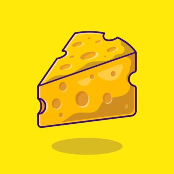 Free Vector | Cheese cartoon icon illustration.