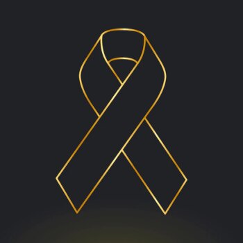 Free Vector | Childhood cancer awareness gold ribbon for health support