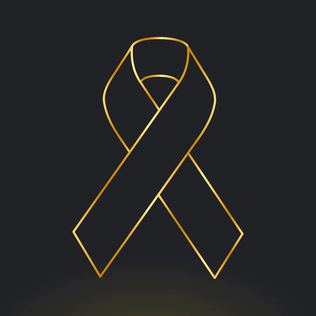 Free Vector | Childhood cancer awareness gold ribbon for health support