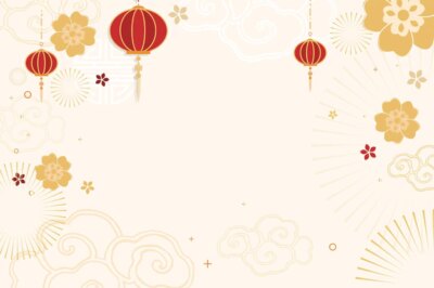 Free Vector | Chinese new year celebration festive background