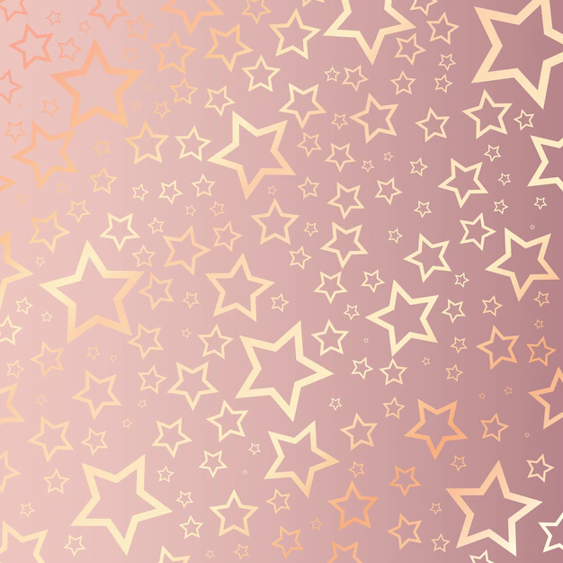 Free Vector | Christmas background with starry pattern on rose gold