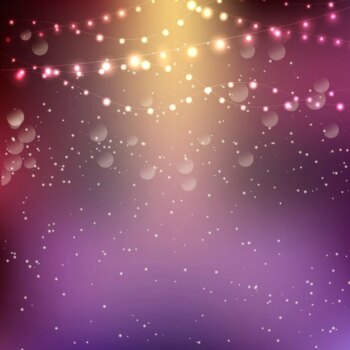 Free Vector | Christmas background with string lights