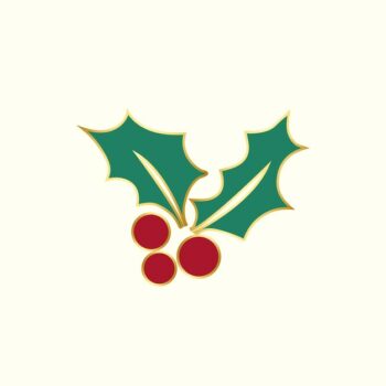 Free Vector | Christmas holly leaves design vector