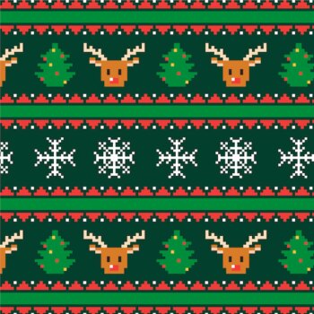 Free Vector | Christmas knitted pattern