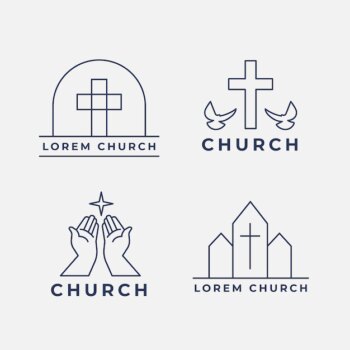 Free Vector | Church logo pack