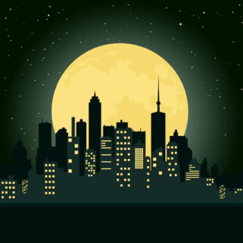 Free Vector | City at night