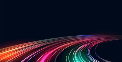 Free Vector | City light trails motion background