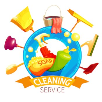 Free Vector | Cleaning logo business composition