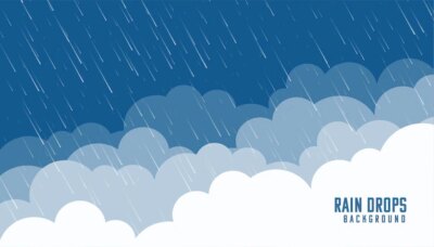 Free Vector | Clouds and angles rainfall flat background
