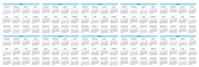 Free Vector | Collection of calendars template
