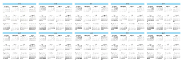 Free Vector | Collection of calendars template