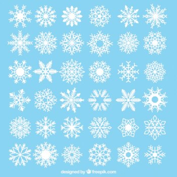 Free Vector | Collection of decorative snowflakes