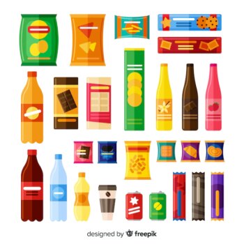 Free Vector | Collection of different types of snacks