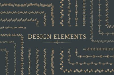 Free Vector | Collection of divider design element vectors