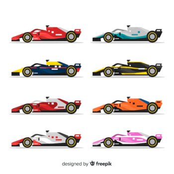 Free Vector | Collection of formula 1 racing cars