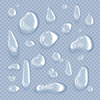 Free Vector | Collection of realistic water drops