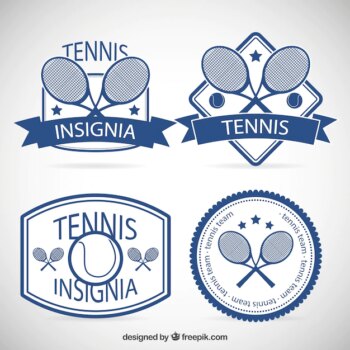 Free Vector | Collection of tennis insignias