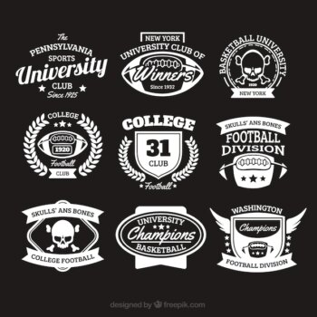 Free Vector | College badges