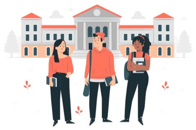 Free Vector | College students concept illustration
