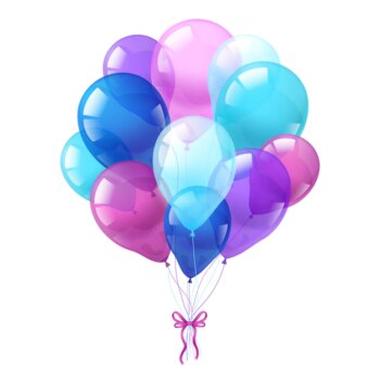 Free Vector | Colorful balloons bunch white background