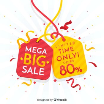 Free Vector | Colorful big sale composition with flat design